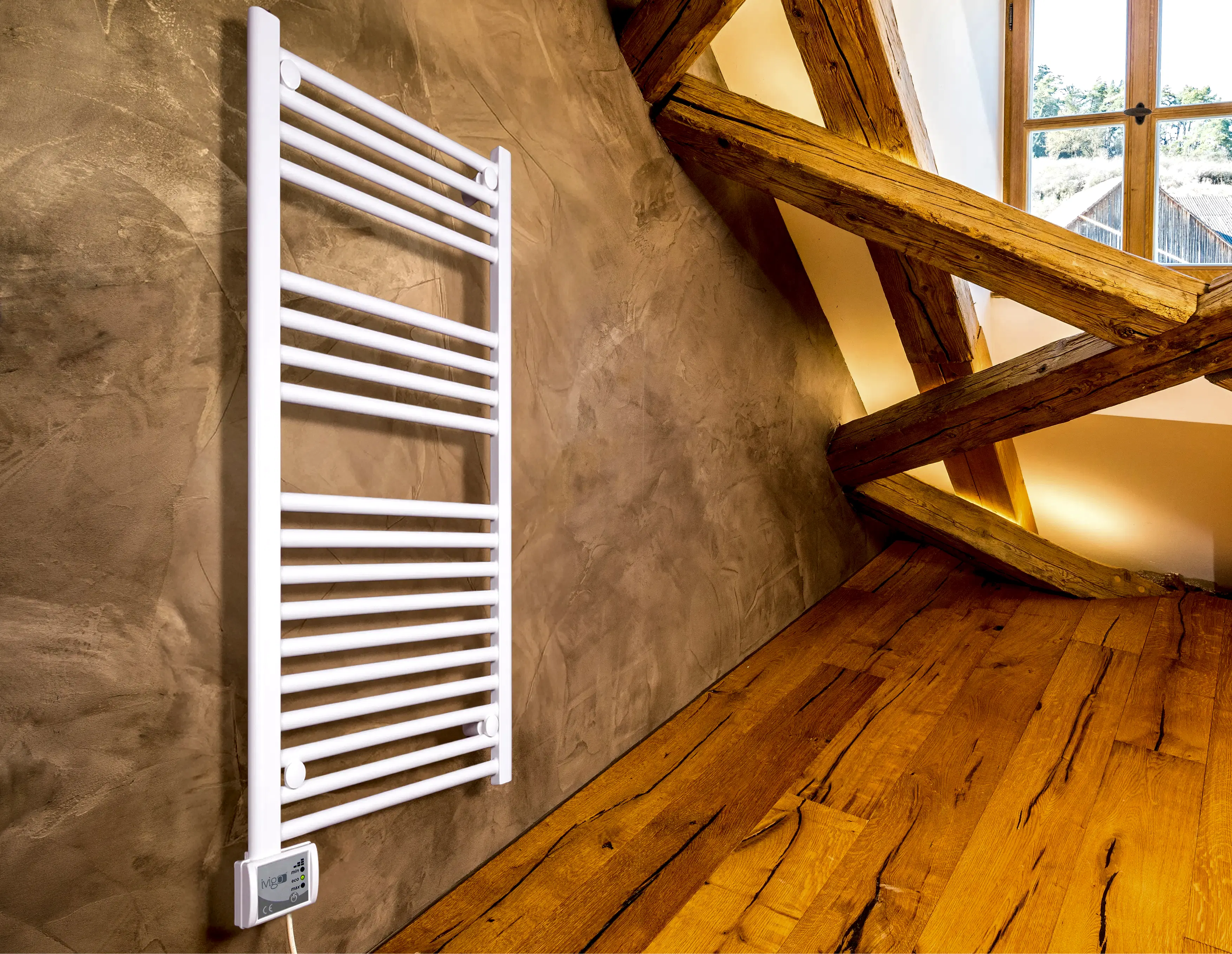 İVİGO DHR 350 Watt D Tipi Dijital Havlu Isıtıcı Beyaz