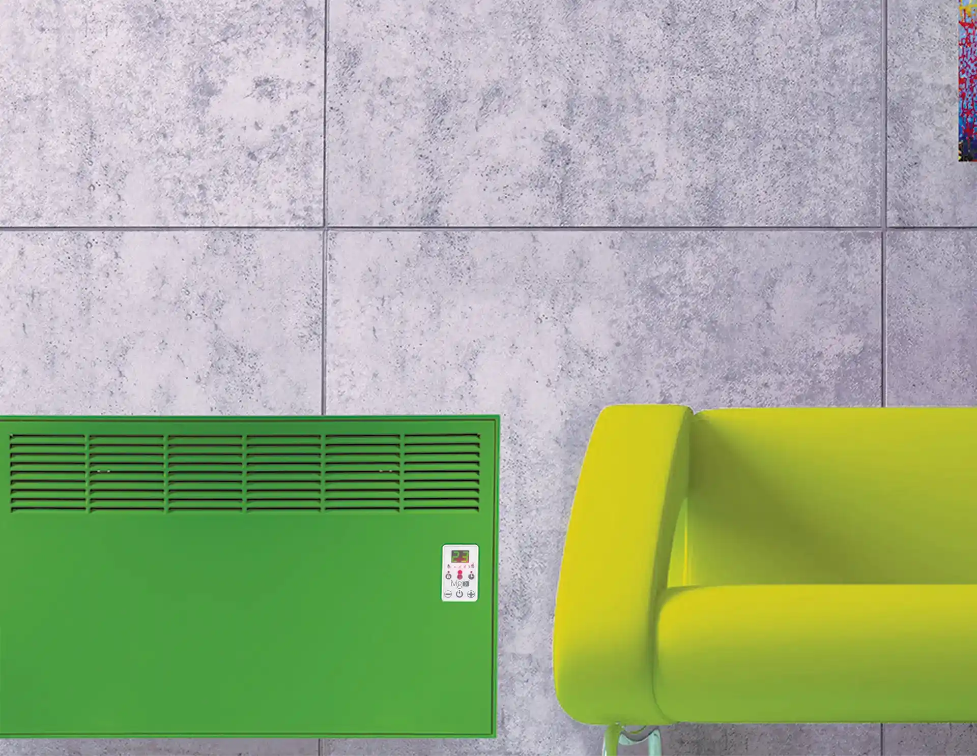 İVİGO EPK 1000 Watt Dijital Konvektör Isıtıcı Yeşil