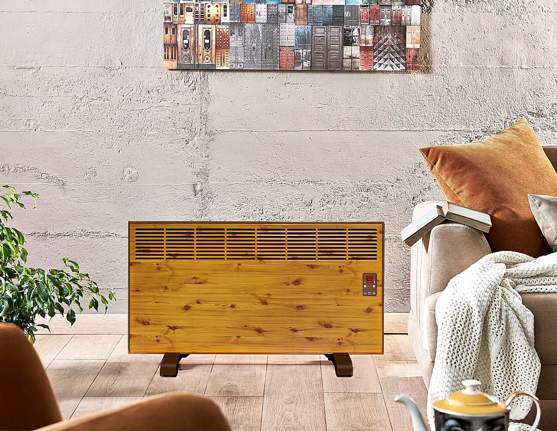 İVİGO EPK 2500 Watt Dijital Konvektör Isıtıcı Ahşap