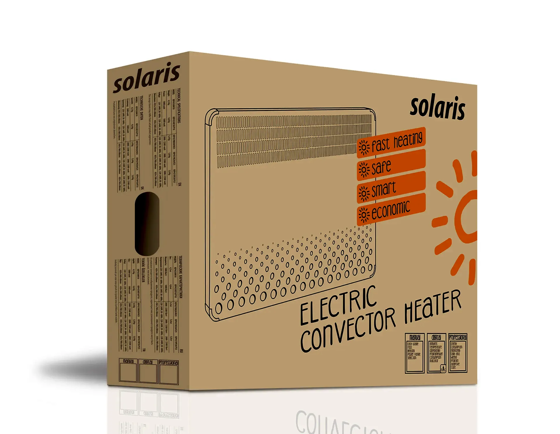 SOLARİS KIP 2500 Watt Manuel Konvektör Isıtıcı Beyaz